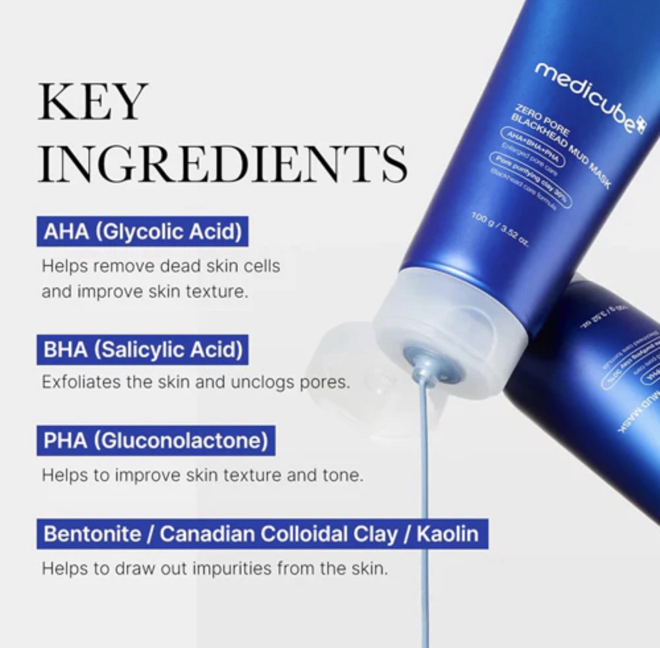 Medicube - Zero Pore Blackhead Mud Mask 100ml - Imagen 4
