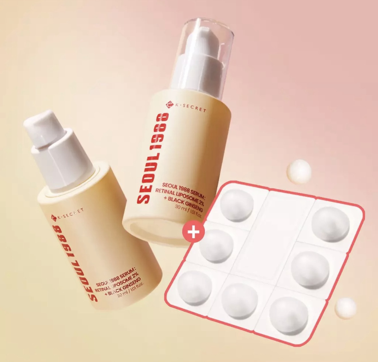 Seoul 1988 - kit de 2 retinal al 2% x30ml + 7 cápsulas de colágeno