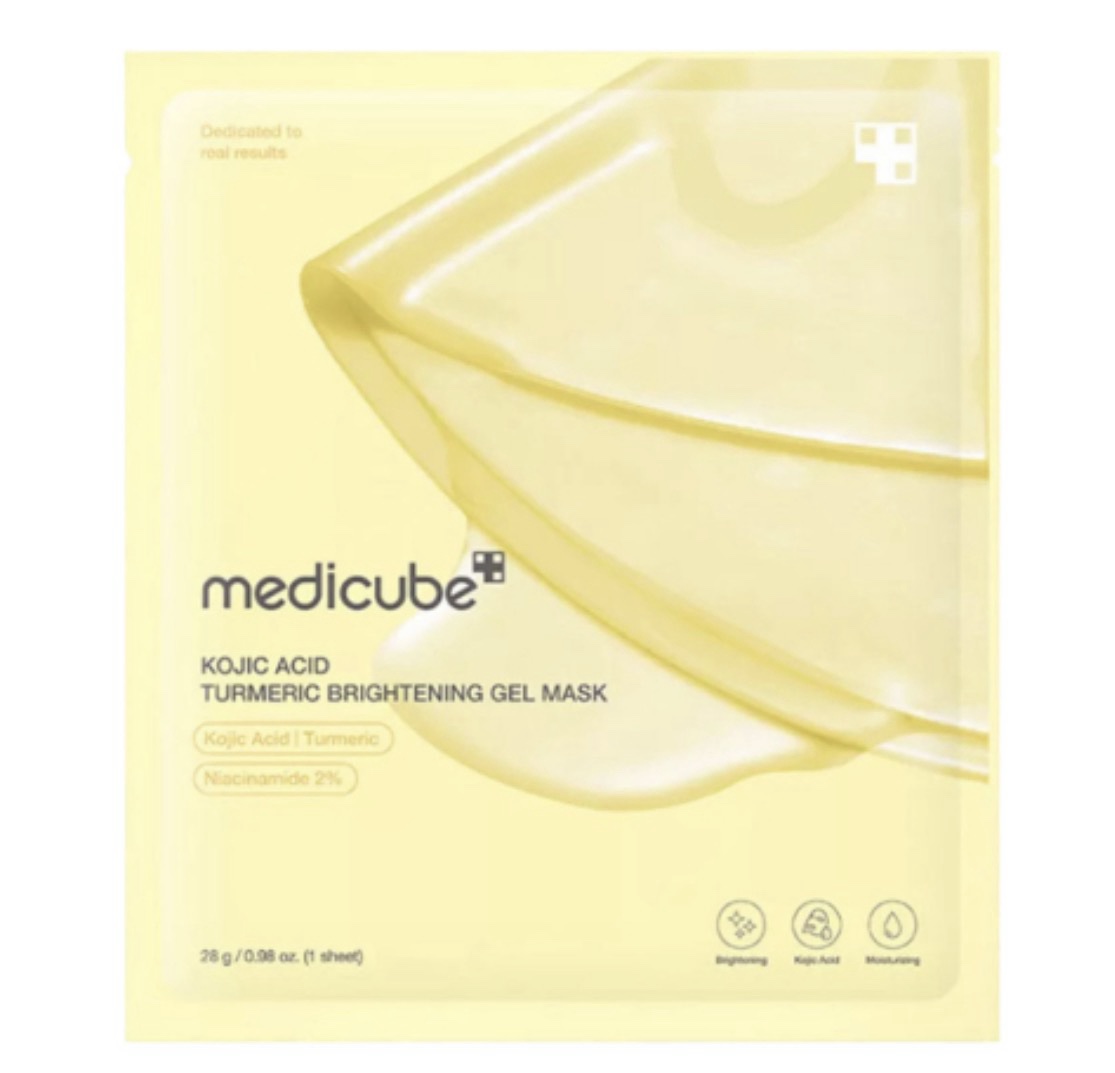 MASCARILLA GEL ILUMINADORA CON ÁCIDO KÓJICO Y CÚRCUMA DE MEDICUBE, 28 G.