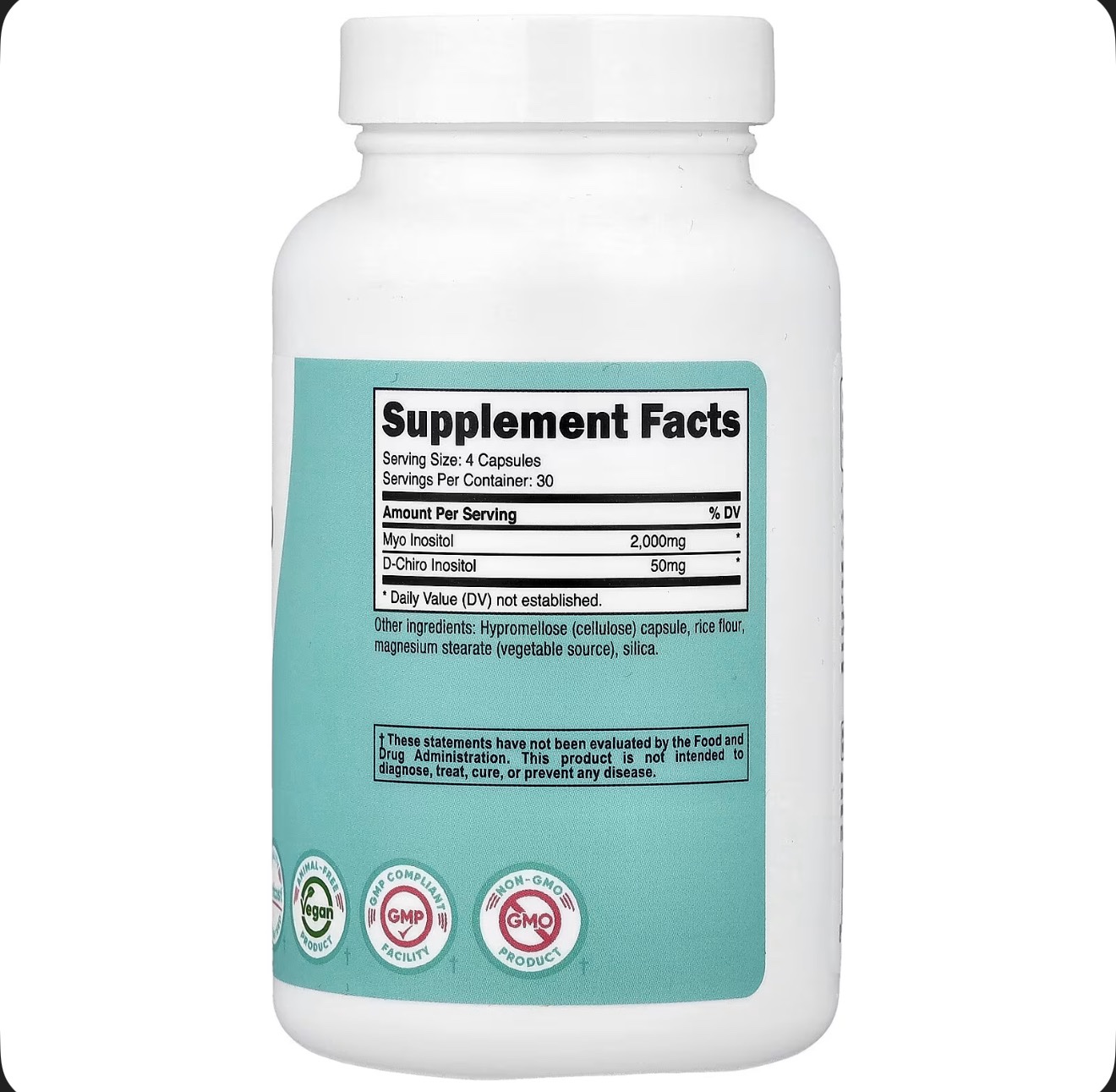 Nutricost - Myo & D - chiro inositol x120 cápsulas - Imagen 2