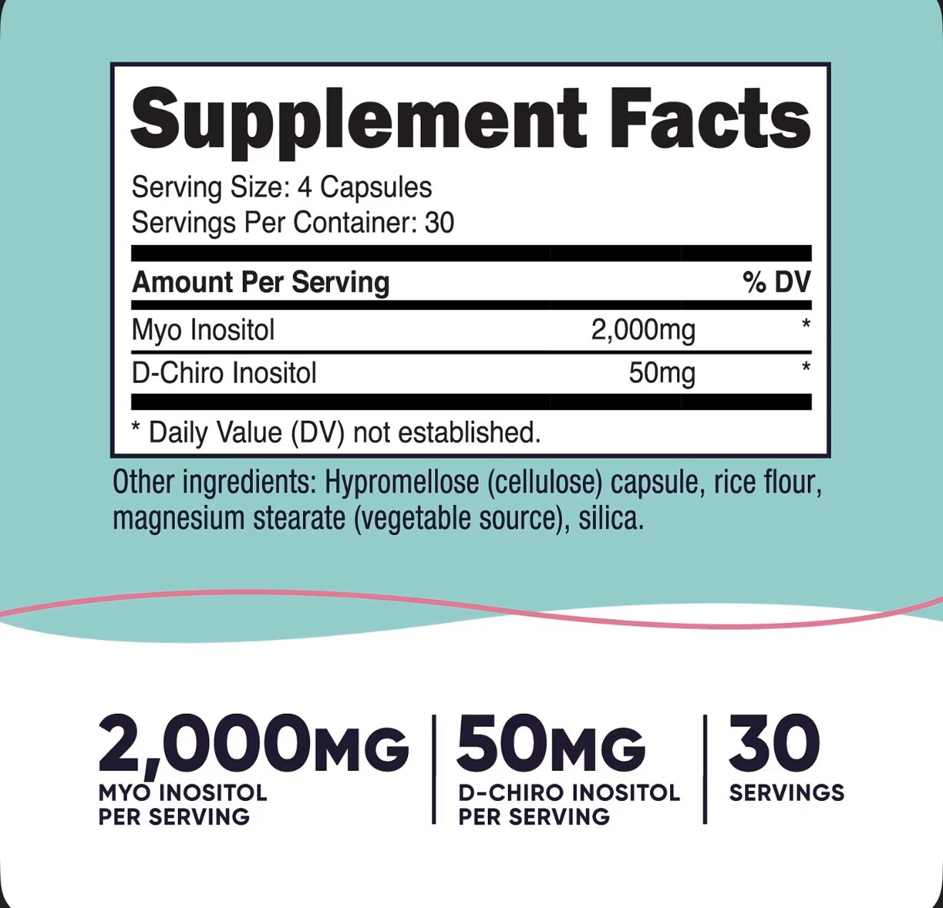 Nutricost - Myo & D - chiro inositol x120 cápsulas - Imagen 3
