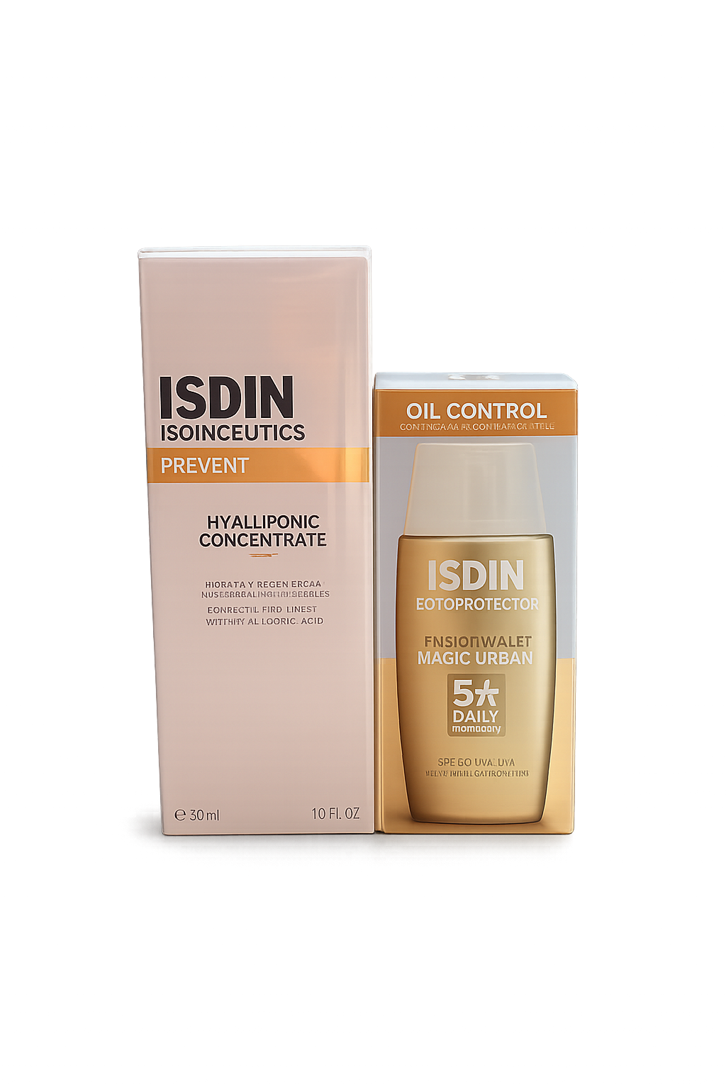 Isdin - hyaluronic concéntrate serum x30ml + protector solar fusión water mágic urban x50ml