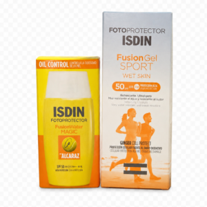Isdin  - Protector solar fusión water by alcaraz x 50ml + fusión gel sport gratis x100ml