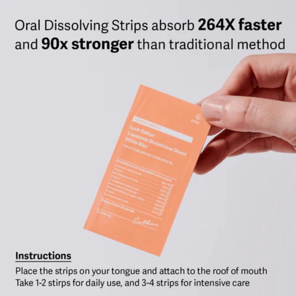Esther fórmula - Halal Liposome Glutathione Direct Ultra X (325mg × 30 unidades) - Imagen 4