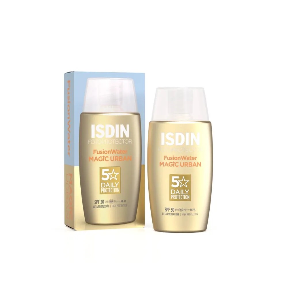 Isdin - hyaluronic concéntrate serum x30ml + protector solar fusión water mágic urban x50ml - Imagen 2