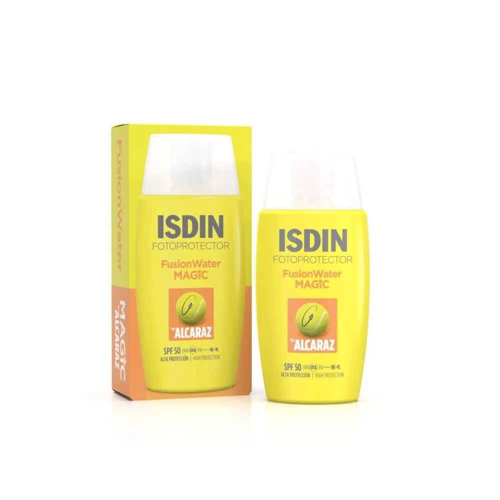 Isdin - Protector solar fusión water by alcaraz x 50ml + fusión gel sport gratis x100ml - Imagen 2
