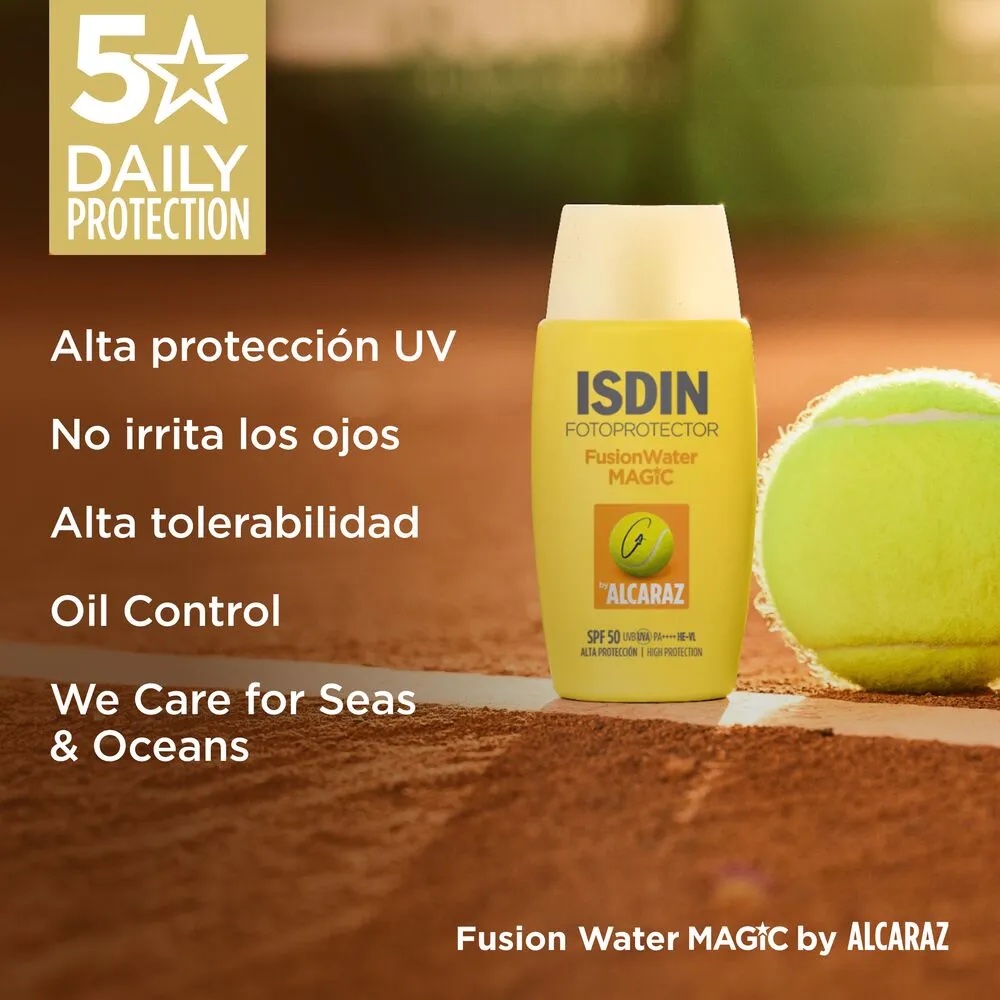 Isdin - Protector solar fusión water by alcaraz x 50ml + fusión gel sport gratis x100ml - Imagen 4
