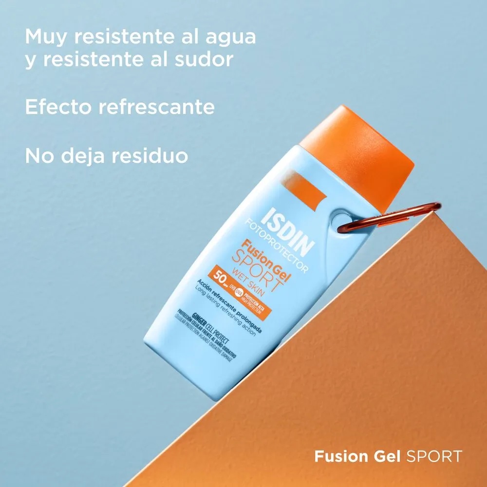 Isdin - Protector solar fusión water by alcaraz x 50ml + fusión gel sport gratis x100ml - Imagen 8