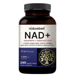 Naturebell - NAD + resveratrol + ácido hialuronico x240 cápsulas