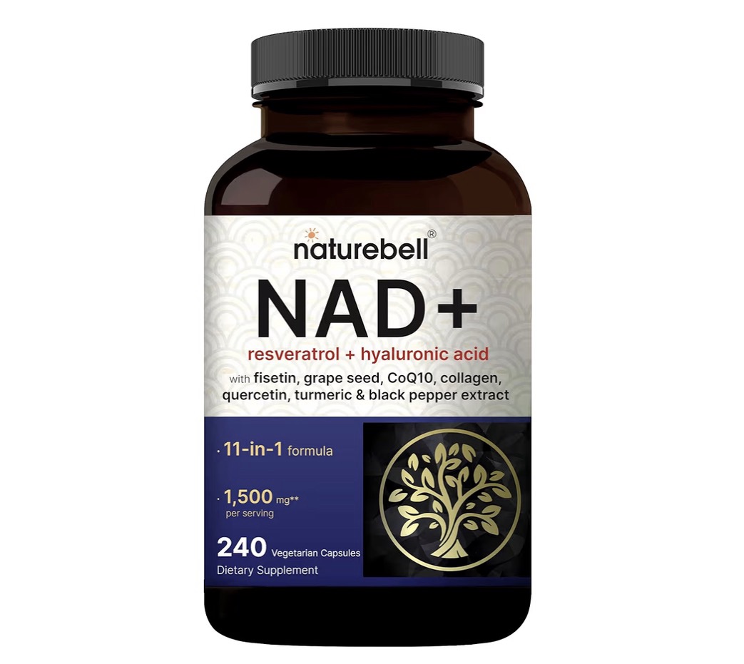 Naturebell - NAD + resveratrol + ácido hialuronico x240 cápsulas