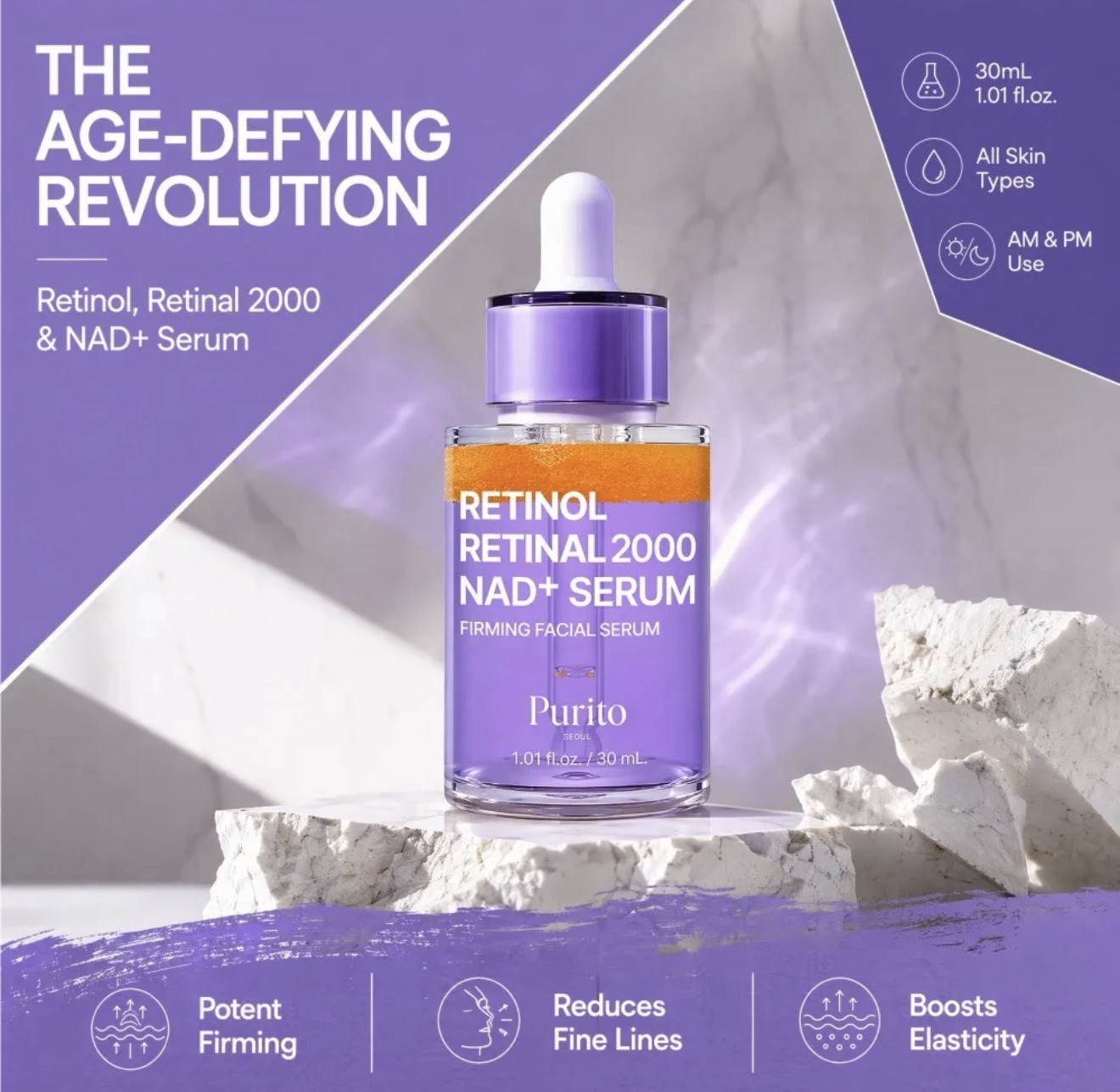Purito - Retinol retinal 2000 NAD + serum x30ml - Imagen 3