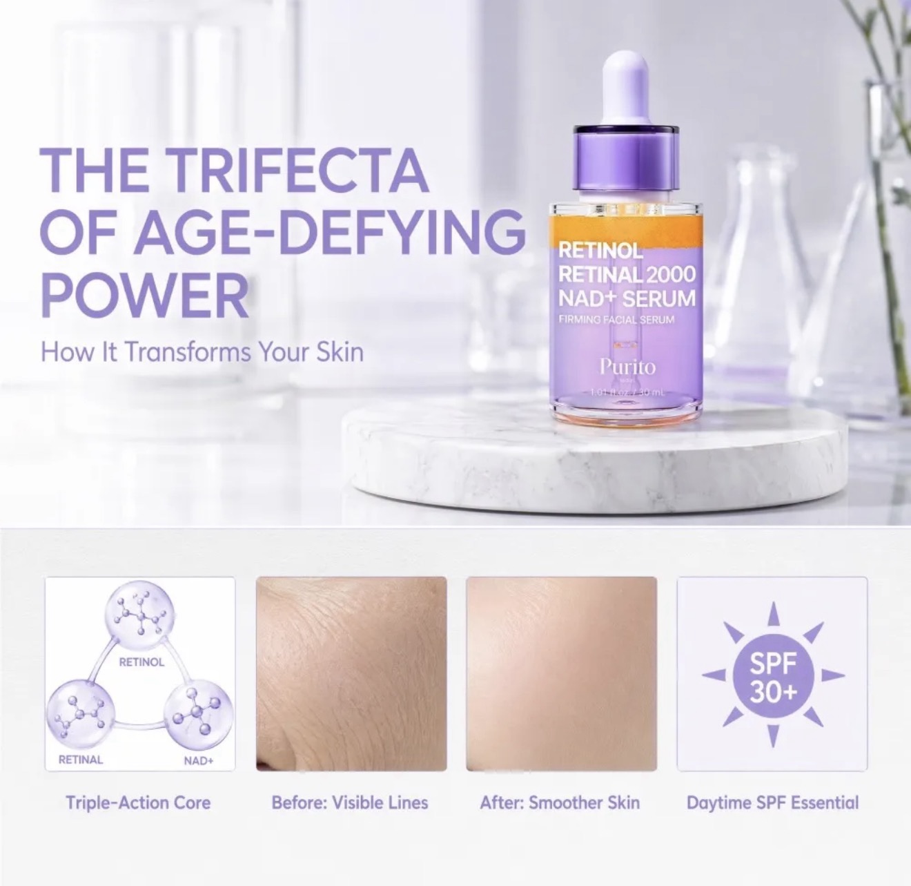 Purito - Retinol retinal 2000 NAD + serum x30ml - Imagen 4