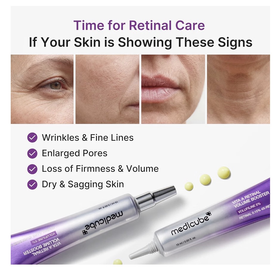 Medicube - Vita A Retinal Volume Booster Serum, with Volufiline, 4X-Retinoid - Imagen 3