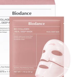 BIODANCE Máscara profunda de bio-colágeno, mascarilla facial hidratante de hidrogel durante la noche, minimización de poros, elasticidad, relleno