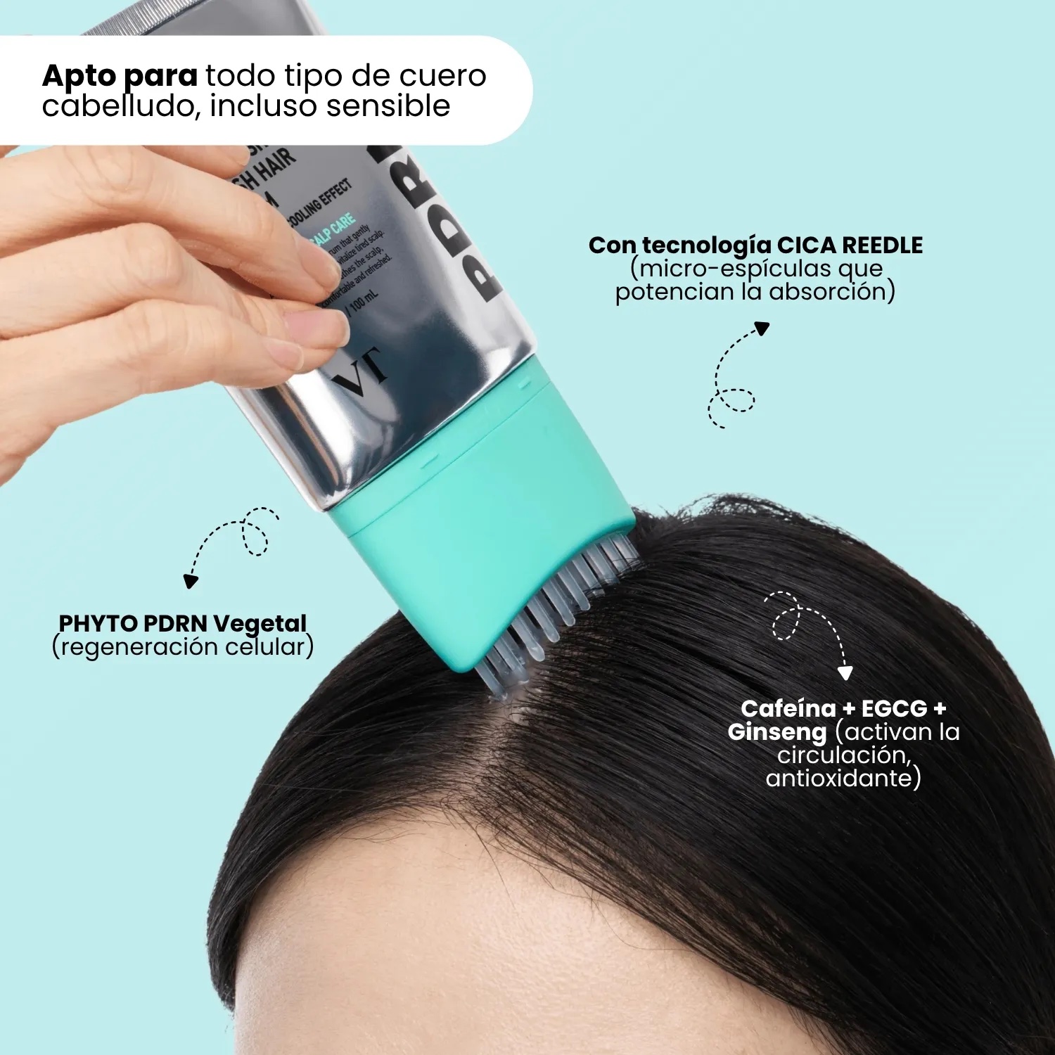 VT COSMETICS PDRN Reedle Shot Brush - Suero para el cabello, 100 ml (3.38 fl oz) - Imagen 3