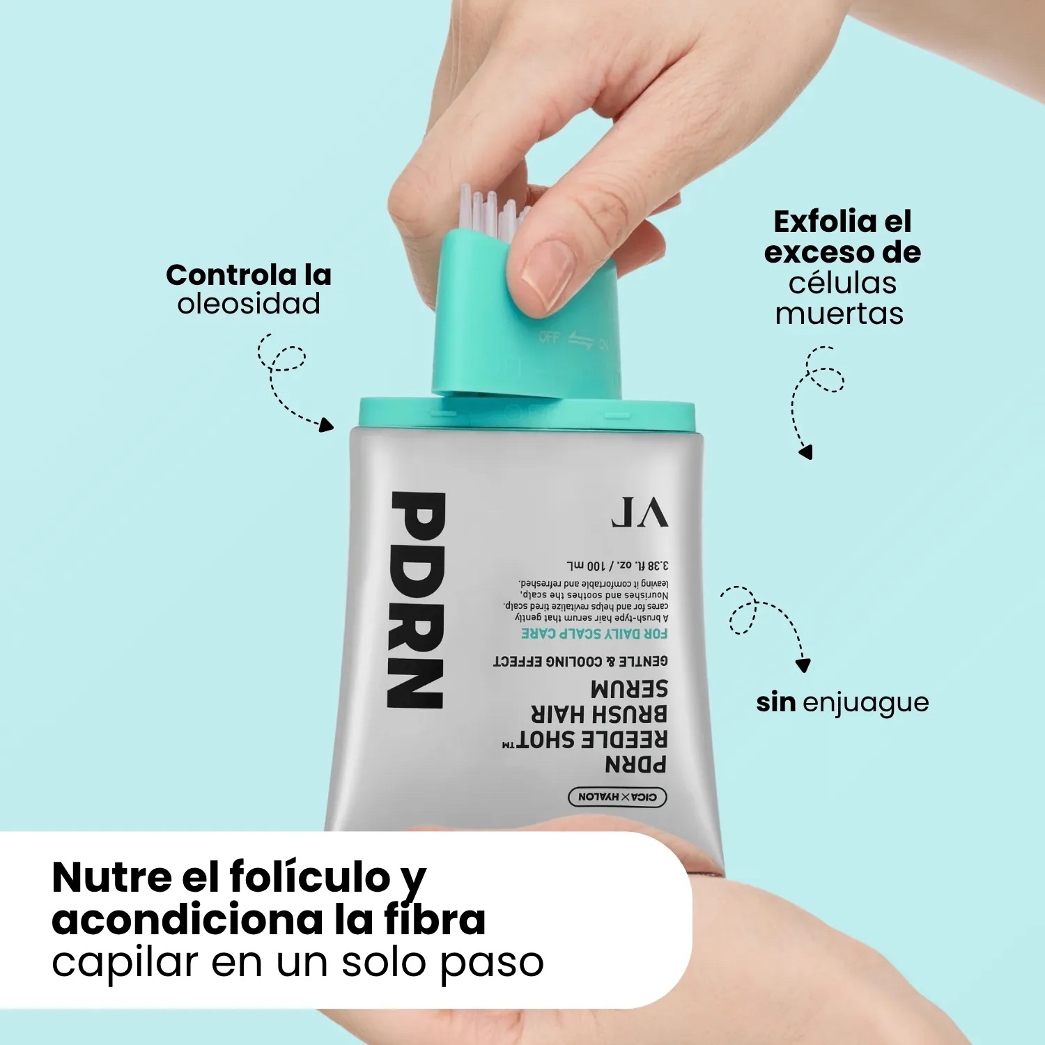 VT COSMETICS PDRN Reedle Shot Brush - Suero para el cabello, 100 ml (3.38 fl oz) - Imagen 5