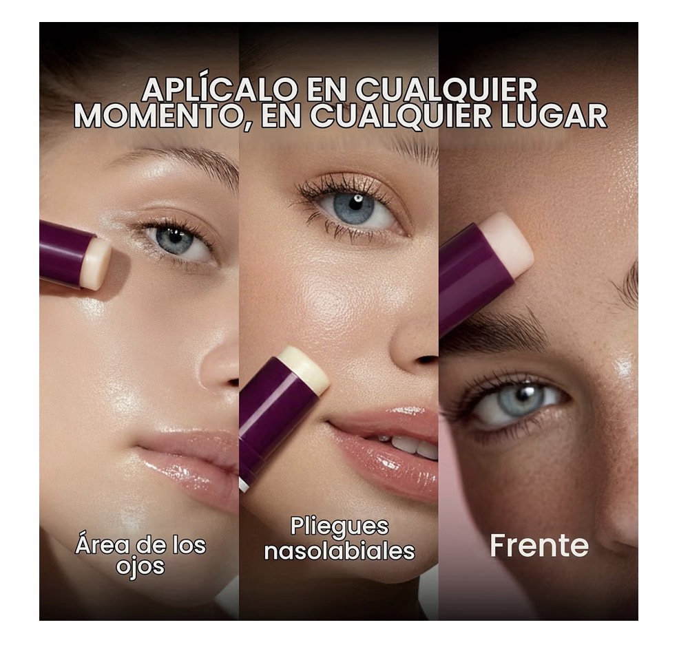 Dr.Melaxin Barra de bálsamo múltiple de colágeno, calcio y adenosina coreana para ojos, cuello y cara, barra de colágeno reafirmante, bálsamo debajo de los ojos para ojeras y deshinchamiento, cuidado de la piel coreano, 0.31 onzas - Imagen 3