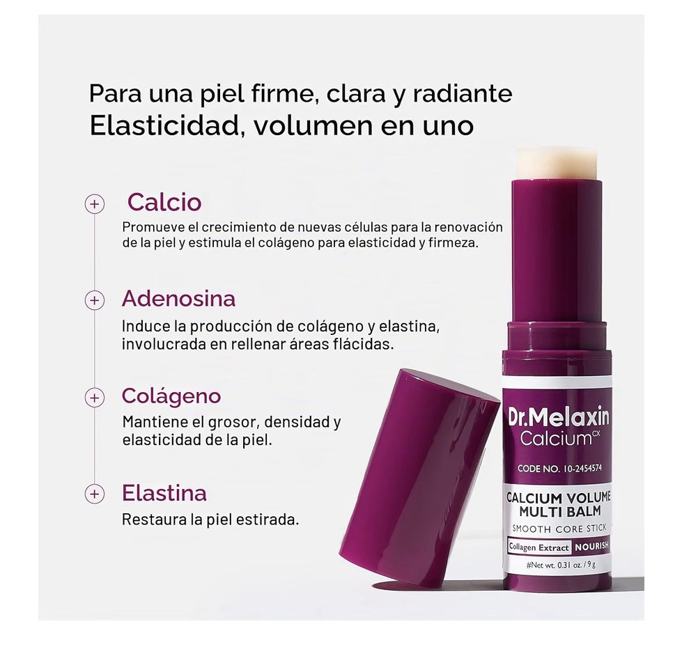 Dr.Melaxin Barra de bálsamo múltiple de colágeno, calcio y adenosina coreana para ojos, cuello y cara, barra de colágeno reafirmante, bálsamo debajo de los ojos para ojeras y deshinchamiento, cuidado de la piel coreano, 0.31 onzas - Imagen 5