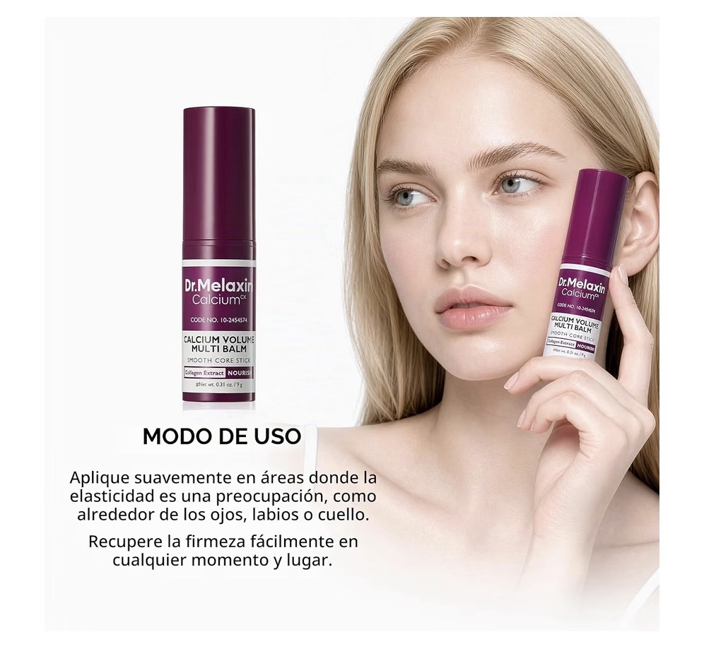Dr.Melaxin Barra de bálsamo múltiple de colágeno, calcio y adenosina coreana para ojos, cuello y cara, barra de colágeno reafirmante, bálsamo debajo de los ojos para ojeras y deshinchamiento, cuidado de la piel coreano, 0.31 onzas - Imagen 8