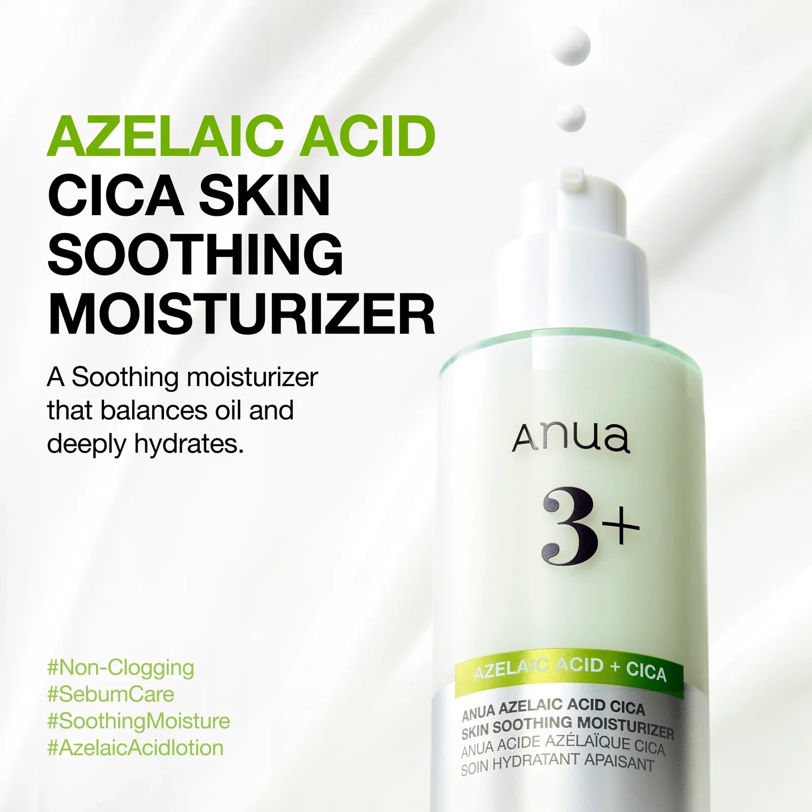 Anua - Hidratante Azelaic Acid Cica Skin Soothing Moisturizer - Imagen 3